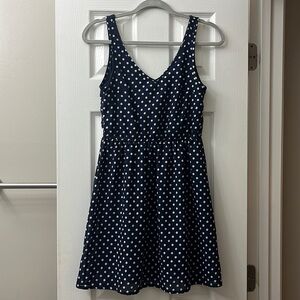 Navy and White Polka Dot Dress Size 2